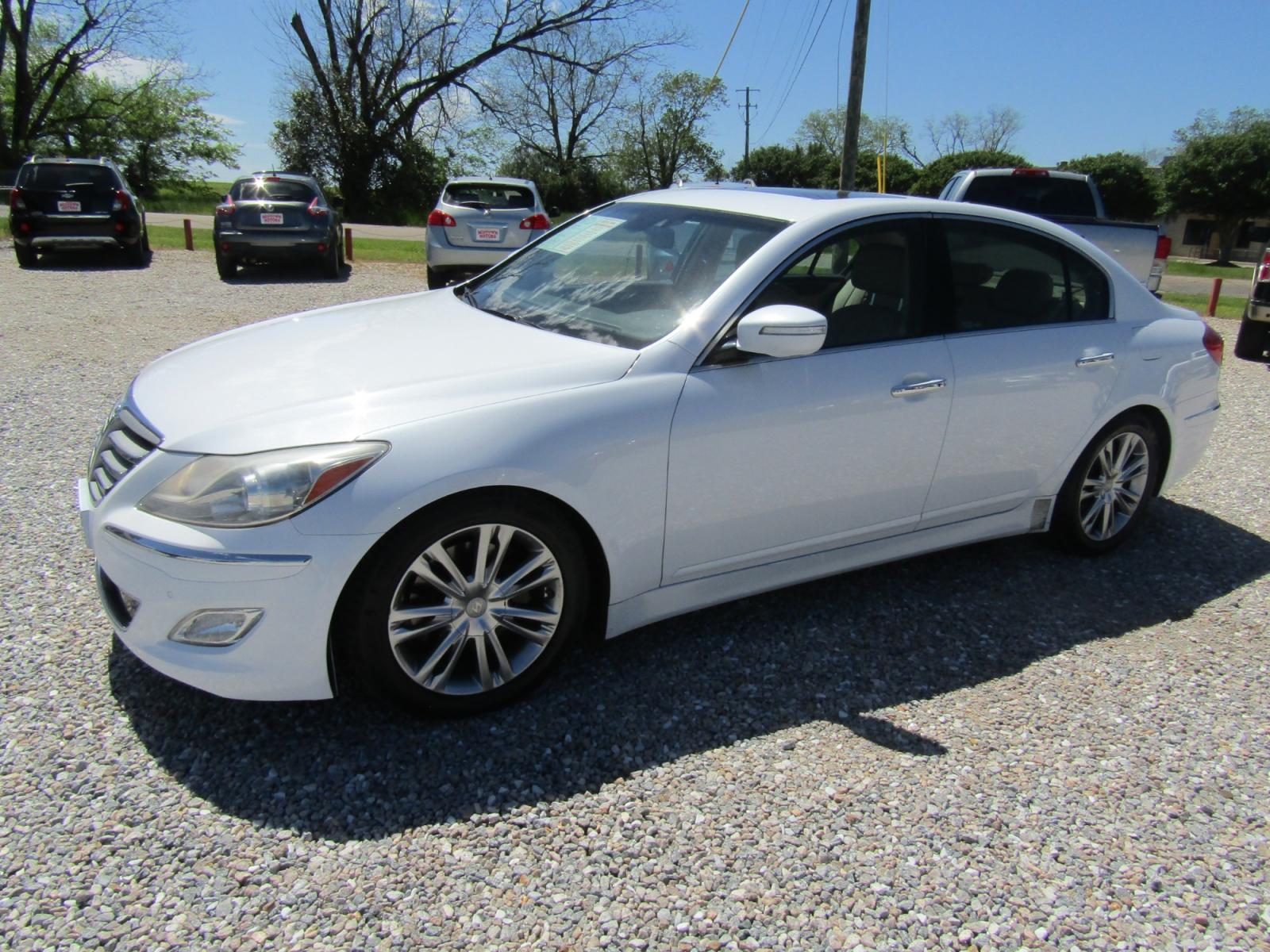 2014 White /Tan Hyundai Genesis (KMHGC4DD2EU) with an V6 engine, Automatic transmission, located at 15016 S Hwy 231, Midland City, AL, 36350, (334) 983-3001, 31.306210, -85.495277 - Photo #2